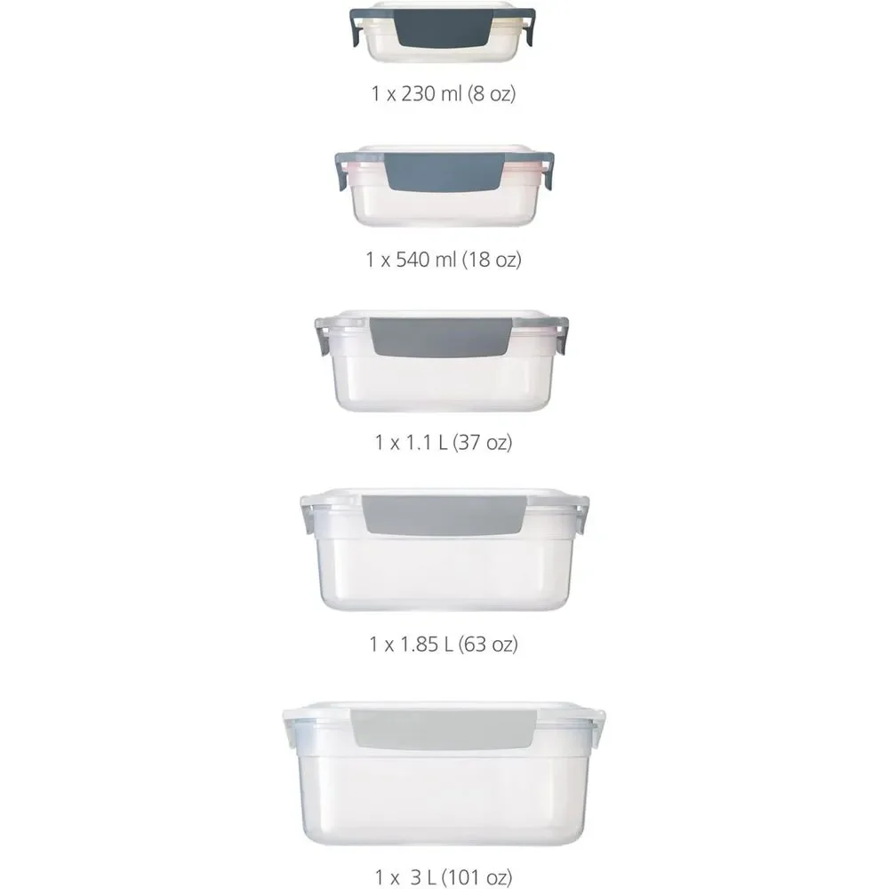 JOSEPH JOSEPH Editions Nest Lock 5-piece Storage Container Set - Sky